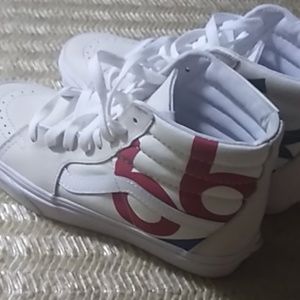 Boys Vans high top sneakers worn once in a car